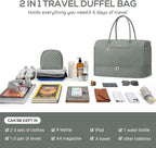 Travel Bag Weekender Bags for Women - Carry on Overnight Bag with Shoe Compartment Duffle Bag with Laptop Pocket Hospital Bag for Labor Delivery Gym Tote Bag with Toiletry Bag Dark Green