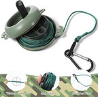 33ft Portable Travel Clothesline Cord, Retractable Adjustable Outdoor Camping Laundry Drying Rope Tree Stand Rope Equipment Accessories for Hotel Trip Cruise Ships