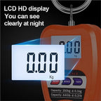 3-Pack 200KG High Precision Luggage Scale with LCD Display, Kg/Lb/N, Portable Electronic Hook Scale