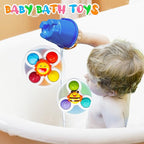 ALASOU 3PCS Pop Suction Cup Spinner Sensory Airplane Travel Toys for 1 Year Old Boy Girl Infant Toddlers|Novelty Spinning Tops 12 18 Months|1 2 Year Old Boy Birthday Gift|Baby Bath Toy Kids Ages 1-3