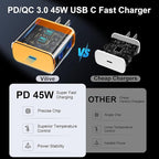 45W USB C Super Fast Charger Type C Charger Fast Charging Android Phone Charger Block with 10FT Type C Charging Cable for Samsung Galaxy S26 Ultra/S26/S26+/S25/S25 Ultra/S25+/S24 Ultra/S23 Ultra/S22