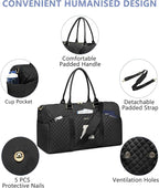 Women Weekender Travel Duffle Bag: Initial Duffel Overnight Bags with Shoe Compartment Large Carry on Tote with Toiletry Bag Weekend Traveling Yoga Gym Hospital Bag for Women with Wet Pocket Letter A