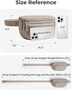 BAGSMART Fanny Packs for Women Cross Body, Lightweight Puffy Belt Bag with Multi Pockets Quilted Purse for Traveling Hiking Dark Pink