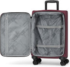 World Traveler Dejuno Jasper 3-Piece Lightweight Expandable Spinner Luggage Set - Burgundy