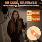 Personal Safety Alarm - Waterproof Rechargeable Security Alarm - 140dB Extra Loud Siren & Strobe Light - Self Defense Keychain - Gift for Women, Teenagers, College Girls, Seniors (Orange)