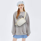 Fanny Pack Crossbody Bag for Women and Men, Belt Bag for Hiking Bum Bag with Adjustable Strap,Casual Cell Phone Pouch?Waist pack for Running Workout Sports Travel Off White