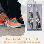 Windyun 20 Pcs Shoe Bags for Travel Waterproof Sneaker Bag Multi Color Shoe Carrier with Zipper Portable Shoe Pouch for Men Women