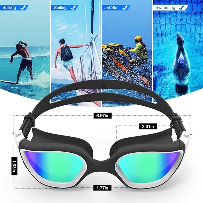 ZIONOR Swim Goggles, Upgraded G1 Polarized Swimming Goggles Anti-Fog for Adult Men Women