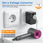 Universal Travel Adapter - 6 in 1 International Plug Adapter with Fuse Auto-Resetting, USB-C PD Fast Charging Worldwide Power Outlet for USA to European UK AUS India, Type C/G/D/I/A, Black