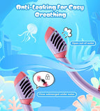 Aegend Snorkeling Gear for Adults Youth Kids, Snorkel Mask with Top Dry Valve - Panoramic View Anti-Leak and Anti-Fog with Mesh Bag for Snorkeling, Scuba Diving, Freediving & Swimming