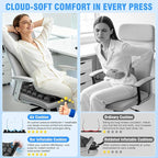 Upgrade Travel Cushion Airplane Seat with No External Pump, 3D Inflatable Seat Cushion, Adjustable Air Cushion with Non-Skid, Coccyx Tailbone Pain Relief Chair Pad for Office, Car, Wheelchair