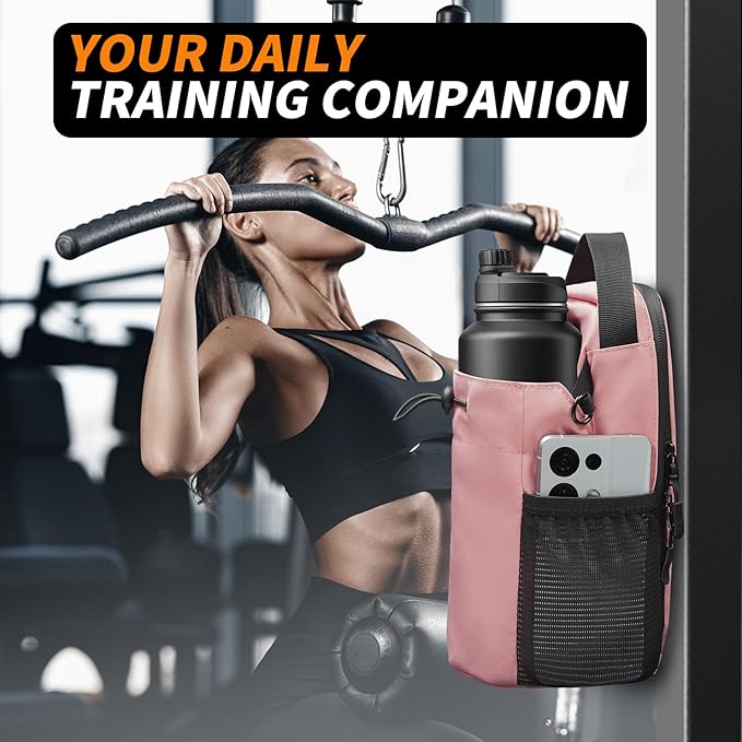 Magnetic Gym Bag for Women and Men, Magnetic Water Bottle Holder with Strap and Phone Pocket
