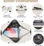 Travel Duffle Bag Weekender for Women - Carry-On Overnight Personal Item Bags with Shoe Compartment & Wet Pocket Large Weekend Tote with Toiletry Bag Hospital Bags for Labor and Delivery