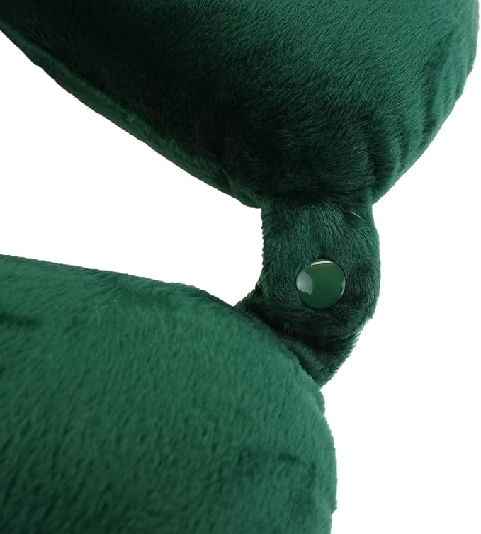 Wolf Essentials Adult Cozy Soft Microfiber Neck Pillow for Travel – Compact, Machine Washable - Perfect for Airplane, Car, or Home Use - Filled and Finished in The USA – Green