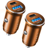 LISEN 54W Car Phone Charger USB C, Cigarette Lighter Adapter, Car Accessories for iPhone, USB C Car Charger Adapter USBC Type C 12v, Fit for iPhone 16, 15, 14, 13 Samsung Google iPad Android, Orange