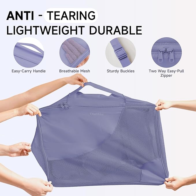11 Set Packing Cubes for Travel, Gifts for Women Mom,Anti-Tearing Suitcase Organizer,OlarHike Vacation Essentials & Accessories for Cruise Ship