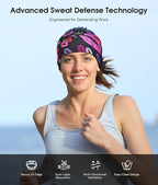 MUSICOZY Sleep Headphones Bluetooth 5.4 Headband, Wireless Earphones Music Sleep Earbuds Sleeping Eye Mask with HD Stereo Speakers for Workout Running Travel Yoga, Ideal Gifts (Rainbow Lip)