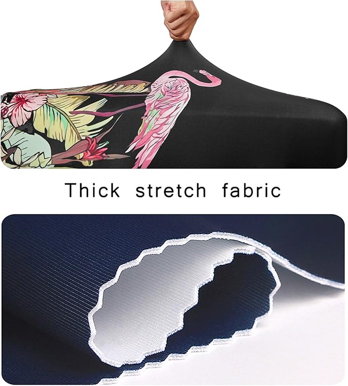 WUJIAONIAO Travel Luggage Cover Baggage Suitcase Cover Protector Skins 18-32 Inch (Flamingo A23, M (for 22-24 inch luggage))