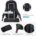 LOVEVOOK Laptop Backpack for Women, Stylish Quilted Backpacks Purse for Business Work Travel, Computer Bags Bag, with USB Port fits 15.6-inch Laptop, Black