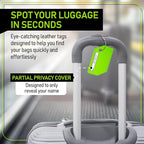 Untethered 4-Pack Luggage Tag Set | Durable Luggage Tags for Suitcases & Travel Bags | Bag Tag & Name ID Identifiers | Suitcase Tags for Easy Luggage Identification