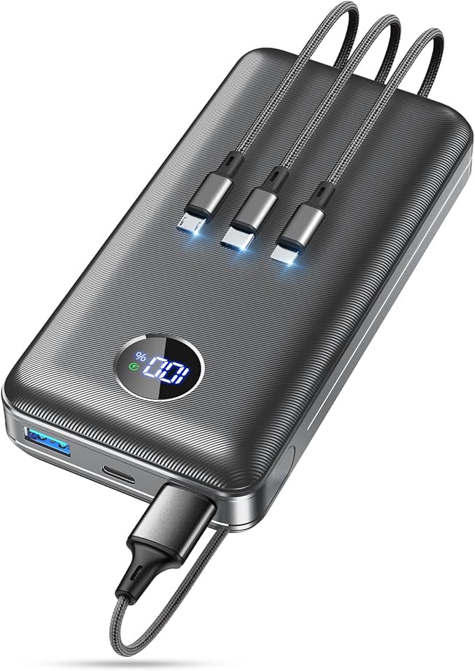 60000mAh Portable Phone Charger with 22.5W Fast Charging USB-A& USB-C Ports, Slate
