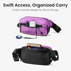 tomtoc 1.5L X-Pac Sling Bag with RFID Blocking, Crossbody Bag Minimalist Chest Shoulder Pack for Men/Women, Water-resistant Lightweight Casual Funny Pack for Travel, Daily Commute