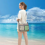 Mildbeer Gym Tote Bag, Mesh Bag Crossbody Satchel 12x6x12 for Gym Beach Ball Games Training Camping Hiking Clothes Storage