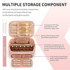 OCHEAL Makeup Bag, Multifunctional Make Up Bags Large Compact Makeup Bag Organizer Cosmetics Toiletry Brushes Storage Makeup Case with Handle for Women Girls Makeup Case with Handle-Pink