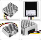 HOMELYLIFE DC Voltage Reducer DC 8V-40V to 12V 6A 72W Converter Automatic Buck Boost Converter Step Down Up Regulator Waterproof Module Transformer for Golf Cart Club Car
