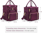 MIYCOO Lunch Bag & Lunch Box for Women Men, Double Deck Leakproof Insulated Soft Large Adult Camping Cooler bag for Work, Beach, Picnic, Travel (Purple, 15L)