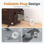 TESSAN USB C Charger Block 20W PD, Fast Charging Adapter with Foldable Plug, 1875W Power Outlet Extender(4 AC and 4 USB) for Cruise, Home, Office, Dorm Room Essentials, Grey