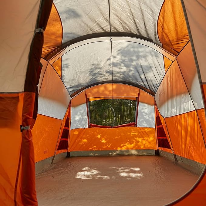 PORTAL 6/8/10 Person Family Camping Tent with Screen Room, Water Resistant Big Tunnel Tents with Rainfly, Large Family Tent for Camping, Outdoor, Patio