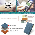 RFID Blocking Leather Passport Wallet Cover Case with Pen and Card Slots Travel Wallet for Women/Men Travel Must Haves Accessories