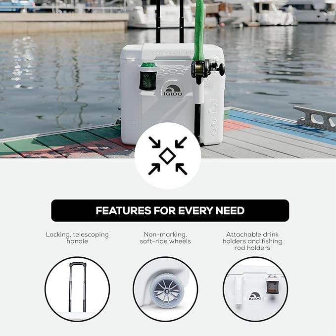 Igloo Marine Cooler | Insulated Hard Shell Ice Chest |Great for Fishing, Camping, Boating, & More