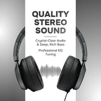 ARTIX Over Ear Headphones Wired with Microphone and Volume Control, Foldable Noise Isolating Headset with Deep Bass for School, Laptop, Computer, Chromebook, Tablet, Travel (3.5mm Jack)