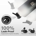 DYSANKY Insulated Water Bottle | Thickened Stainless Steel Vacuum Metal | Portable Sports Half Gallon Large Water Jug for Gym and Hiking with Straw, Carrier Bag, Handle Strap | BPA-Free 64 oz