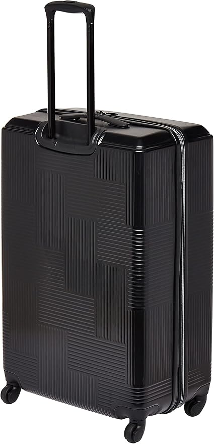 American Tourister Stratum XLT Expandable Hardside Luggage with Spinner Wheels, Jet Black, Checked-Large 28-Inch