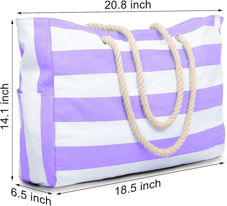 Becokan Beach Bags for Women Large Waterproof Beach Tote Bag Zipper Beach Bags Waterproof Sandproof Swim Pool Bag Large Tote