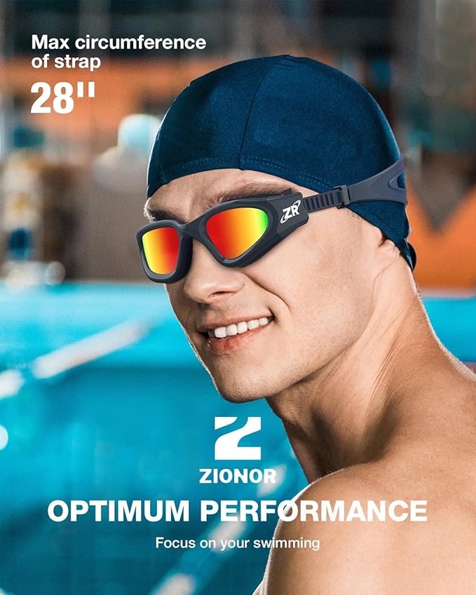 ZIONOR Swim Goggles, Upgraded G1 Polarized Swimming Goggles Anti-Fog for Adult Men Women