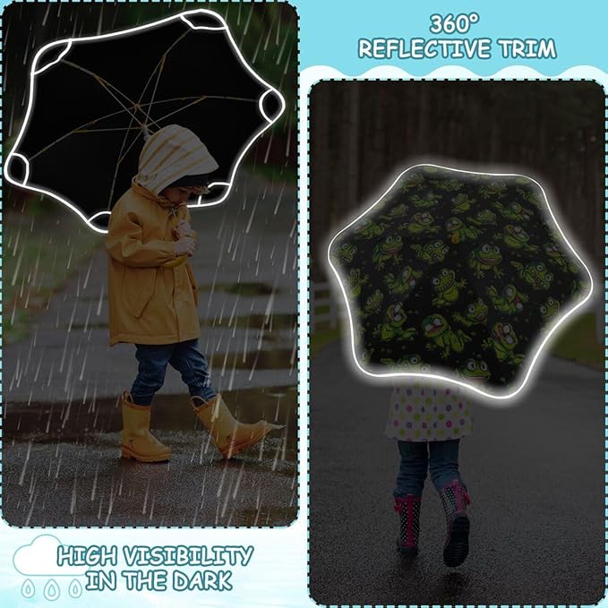 ALAZA Kids Umbrella Stick Umbrellas Cute Umbrella for Boys Girls Toddler UV/Sun Rain Windproof