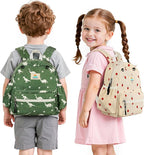STEAMEDBUN Corduroy Toddler Backpack for Girls 2-4: Kids backpack for Boys Girls - 12 inch Preschool Kindergarten Backpacks - Strawberry