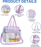 USPECLARE Clear Bag for Stadium Events,Transparent Bag for Work Sports Games Concerts Travel Gym