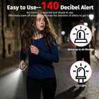 Personal Alarm for Women 140DB Emergency Self-Defense Security Alarm Keychain with LED Light for Women Kids and Elders-2 Pack (Black & White)