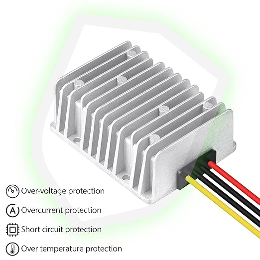 LeMotech DC 36v/48v to 12v Converter 30A 360W Step Down Converter Voltage Reducer IP68 Waterproof Transformer for Golf Cart Truck Boat Vehicle