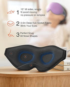 MABAO Sleep Mask for Side Sleeper, Eye Mask for Sleeping Women Men, 3D Contoured Cup No Eye Pressure 100% Light Blocking Sleeping Mask with Adjustable Strap Night Blindfold Flight, Travel, Nap, Purple