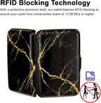 Credit Card Holder Small RFID Blocking Wallet Business Metal Slim Mini Aluminum Hard Case for Women Men