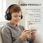ARTIX Over Ear Headphones Wired with Microphone and Volume Control, Foldable Noise Isolating Headset with Deep Bass for School, Laptop, Computer, Chromebook, Tablet, Travel (3.5mm Jack)