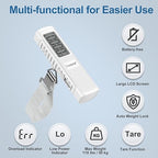 Battery-Free Digital Luggage Scale, 110lbs/50kg Portable Handheld Hanging Scale for Luggages, Suitcases, Backpacks & Bags, Easy Weighing for Travel, No Need Batteries (White)
