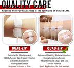 EVERLIT Wound Closure Kit | Surgical Zip-Stitch Devices for Cut & Laceration | Sterile, Suture-Free, Stitch-Less Adhesive Butterfly Bandages for Emergency First Aid Wound Care (6 Zip Complete Kit)