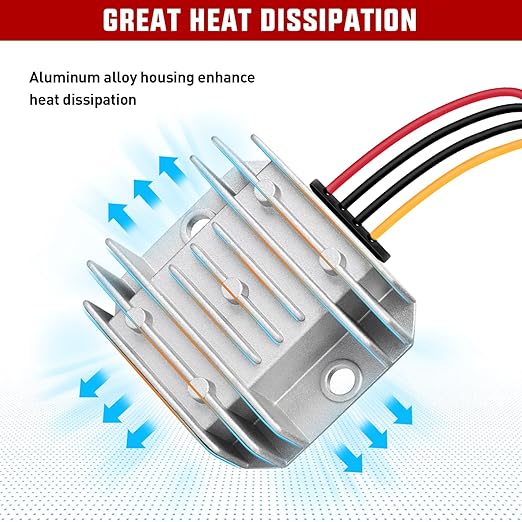 Nilight 24V to 12V Voltage Converter 120W 10A Regulator Step Down to 12VDC Waterproof DC Convert Reducer Power Supply Transformer Module for Golf Cart Scooters Trucks